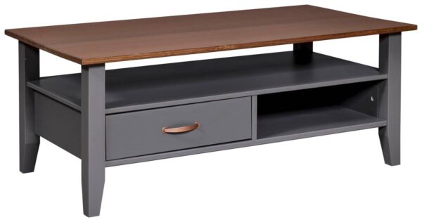 Couchtisch LUZERNA grau lackiert B/H/T: ca. 115x45x60 cm Couchtisch LUZERNA grau lackiert B/H/T: ca. 115x45x60 cm – Bild 2