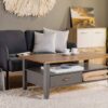 Couchtisch LUZERNA grau lackiert B/H/T: ca. 115x45x60 cm Couchtisch LUZERNA grau lackiert B/H/T: ca. 115x45x60 cm – Bild 5