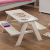 Kinder-Bank HENNING Weiß weiß lackiert B/H/L: ca. 82x50x90 cm – Bild 2