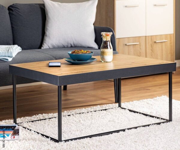 Couchtisch PASSIONE Eiche Optik B/H/L: ca. 55x40x90 cm – Bild 3