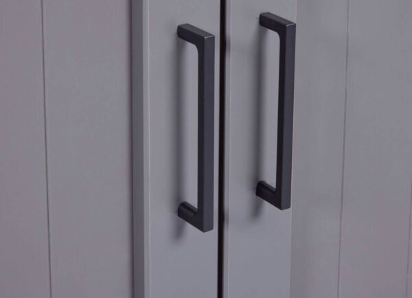 Kommode Forenzo grau lackiert B/H/L: ca. 45x86x131 cm – Bild 2