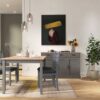 Kommode Forenzo grau lackiert B/H/L: ca. 45x86x131 cm – Bild 3