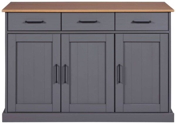 Kommode Forenzo grau lackiert B/H/L: ca. 45x86x131 cm – Bild 4