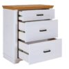 Kommode Maluno weiß lackiert B/H/L: ca. 48,3x104x93 cm Kommode Maluno weiß lackiert B/H/L: ca. 48,3x104x93 cm – Bild 5