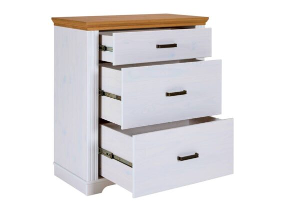 Kommode Maluno weiß lackiert B/H/L: ca. 48,3x104x93 cm Kommode Maluno weiß lackiert B/H/L: ca. 48,3x104x93 cm – Bild 5