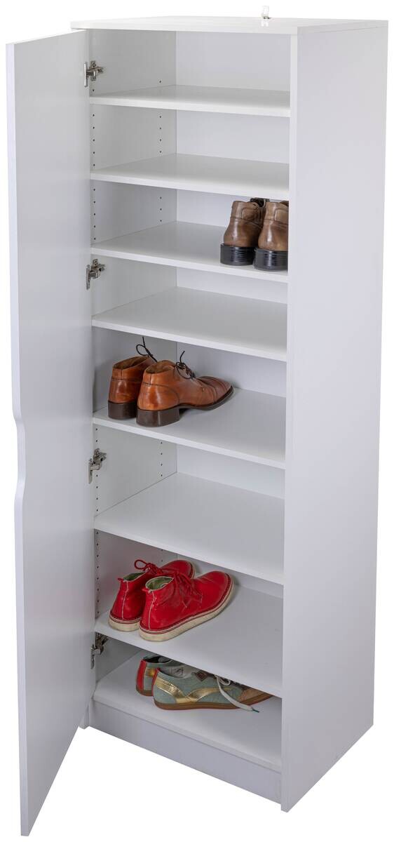 Schuhschrank Westphalen 1D weiß beschichtet Nachbildung B/H/L: ca. 40x189,5x58 cm Schuhschrank Westphalen 1D weiß beschichtet Nachbildung B/H/L: ca. 40x189,5x58 cm – Bild 2