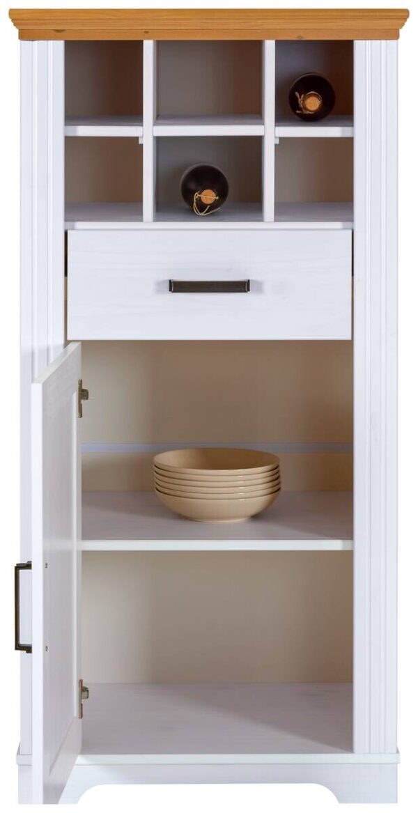Kommode Maluno weiß lackiert B/H/L: ca. 48x136x68 cm – Bild 3