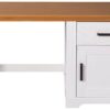 Schreibtisch Maluno weiß lackiert B/H/L: ca. 65x76x150 cm Schreibtisch Maluno weiß lackiert B/H/L: ca. 65x76x150 cm – Bild 5