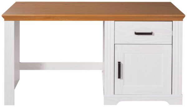 Schreibtisch Maluno weiß lackiert B/H/L: ca. 65x76x150 cm Schreibtisch Maluno weiß lackiert B/H/L: ca. 65x76x150 cm – Bild 5