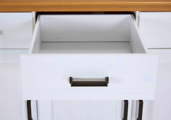 Kommode Maluno weiß lackiert B/H/L: ca. 48,3x103,8x166,4 cm – Bild 5