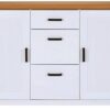 Kommode Maluno weiß lackiert B/H/L: ca. 48,3x104x166,4 cm – Bild 2
