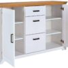 Kommode Maluno weiß lackiert B/H/L: ca. 48,3x104x166,4 cm – Bild 4