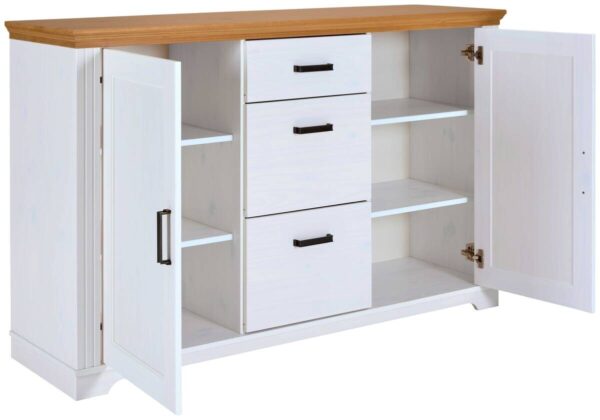 Kommode Maluno weiß lackiert B/H/L: ca. 48,3x104x166,4 cm – Bild 4