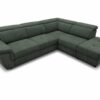 Ecksofa mit Bettfunktion und Bettkasten dunkelgrün Flachgewebe B/H/T: ca. 267x75x238 cm – Bild 4