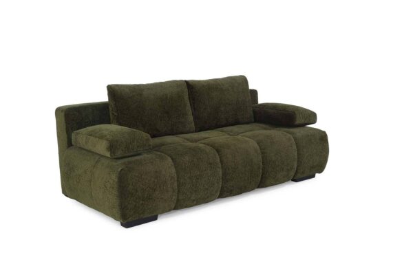 Schlafsofa grün Kunststoff B/H/T: ca. 213x86x101 cm – Bild 2
