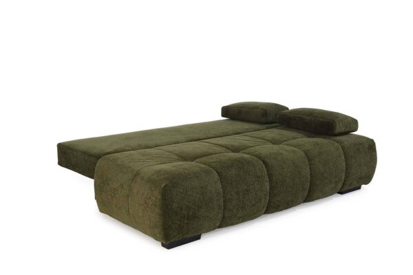 Schlafsofa grün Kunststoff B/H/T: ca. 213x86x101 cm – Bild 3