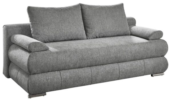 Schlafsofa Biel silber Microfaser B/H/T: ca. 199x97x95 cm – Bild 2