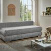 Schlafsofa Biel silber Microfaser B/H/T: ca. 199x97x95 cm – Bild 5