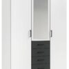 Kleiderschrank Cottbus weiß B/H/T: ca. 135x198x58 cm – Bild 2