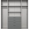 Kleiderschrank Cottbus Sahara grau B/H/T: ca. 180x199x58 cm – Bild 2