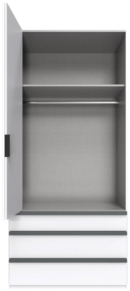 Kleiderschrank Oxford weiß B/H/T: ca. 100x216x58 cm – Bild 2