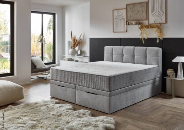 Boxbett Lugano silber Liegefläche B/L: ca. 180x200 cm – Bild 3