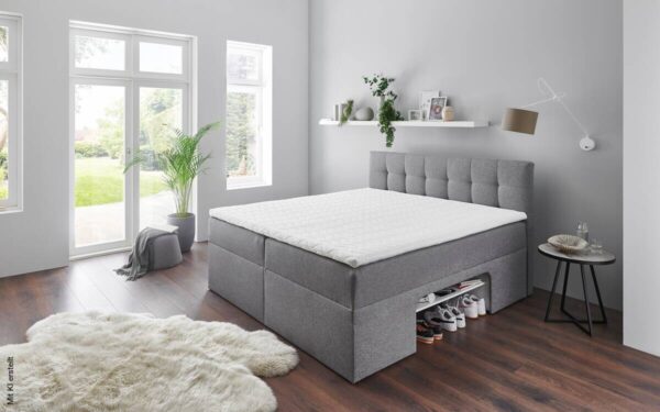 Boxbett Shelfie I hellgrau Liegefläche B/L: ca. 180x200 cm – Bild 5
