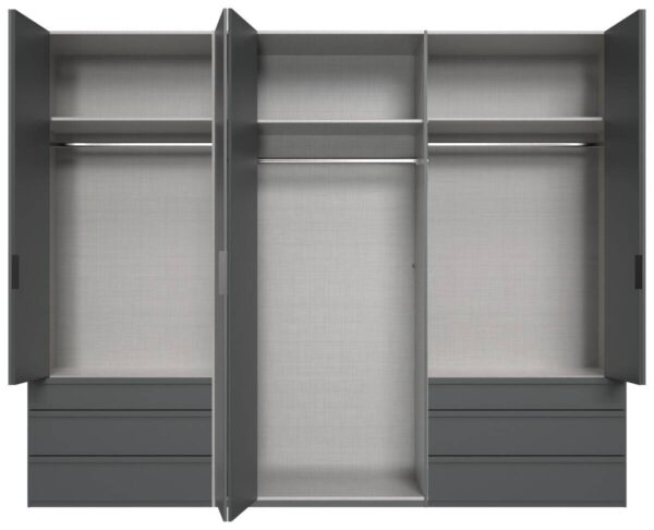 Kleiderschrank Oxford Graphit B/H/T: ca. 300x216x58 cm – Bild 2