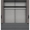 Falttürenschrank Oxford Sahara grau B/H/T: ca. 200x236x58 cm – Bild 2