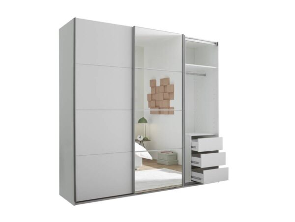 Schwebetürenschrank Carano weiß B/H/T: ca. 215x204x60 cm Schwebetürenschrank Carano weiß B/H/T: ca. 215x204x60 cm – Bild 3