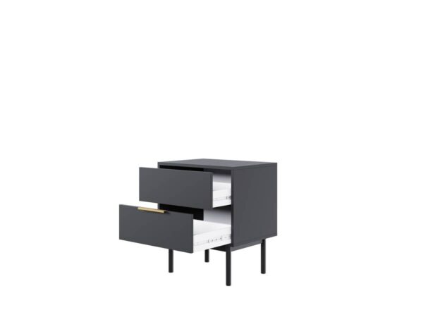 Nachtkonsole VIVA schwarz B/H/T: ca. 54x63x39 cm – Bild 3