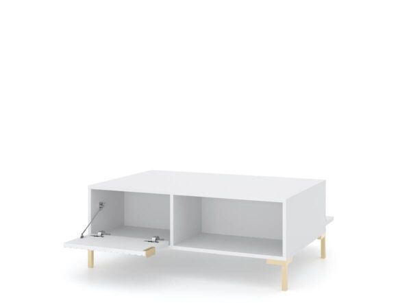 Couchtisch FLINN weiß B/H/T: ca. 100x39,6x66 cm Couchtisch FLINN weiß B/H/T: ca. 100x39,6x66 cm – Bild 4
