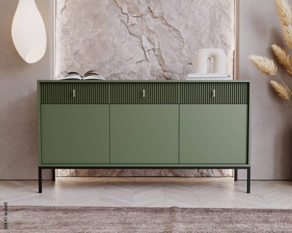 Kommode MAGGIORE grün dunkel B/H/T: ca. 154,2x82,5x39 cm – Bild 3