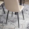 Stuhl PERU beige Velourstoff B/H/T: ca. 42x90,5x52 cm – Bild 4