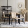 Stuhl PERU beige Velourstoff B/H/T: ca. 42x90,5x52 cm – Bild 5