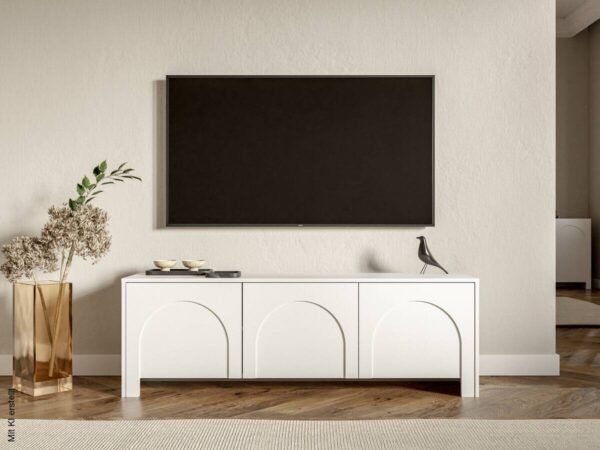 TV-Lowboard ARCO weiß matt B/H/T: ca. 150x49x35 cm – Bild 3