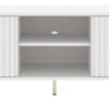TV-Lowboard FLINN weiß matt gold Optik B/H/T: ca. 195x50x40 cm – Bild 2