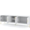 TV-Lowboard FLINN weiß matt gold Optik B/H/T: ca. 195x50x40 cm – Bild 4