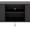 TV-Lowboard FLINN schwarz matt gold Optik B/H/T: ca. 165x50x40 cm – Bild 2