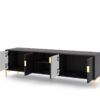 TV-Lowboard FLINN schwarz matt gold Optik B/H/T: ca. 165x50x40 cm – Bild 4