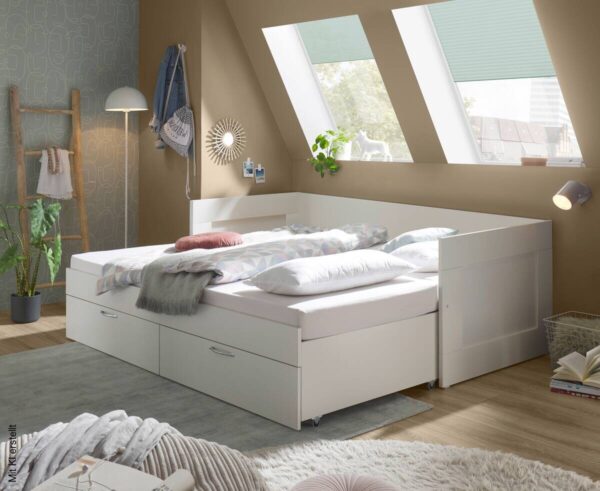 Funktionsbett weiß Liegefläche B/L: ca. 90x200 cm – Bild 2