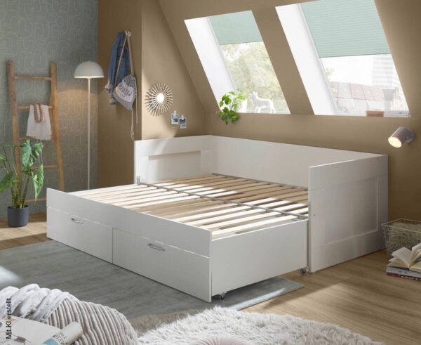 Funktionsbett weiß Liegefläche B/L: ca. 90x200 cm – Bild 3