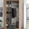 Kleiderschrank Eiche Artisan Nachbildung B/H/T: ca. 120x197x54 cm – Bild 3