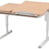 Kinderschreibtisch weiß buche Nachbildung B/H/T: ca. 110x54x72 cm – Bild 3