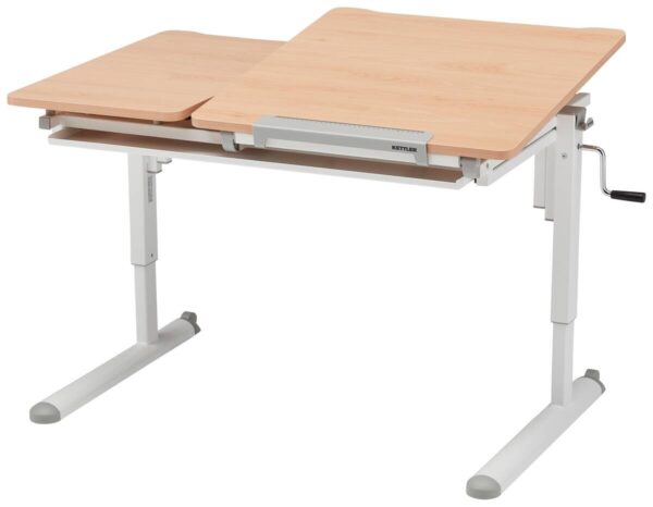 Kinderschreibtisch weiß buche Nachbildung B/H/T: ca. 110x54x72 cm – Bild 3