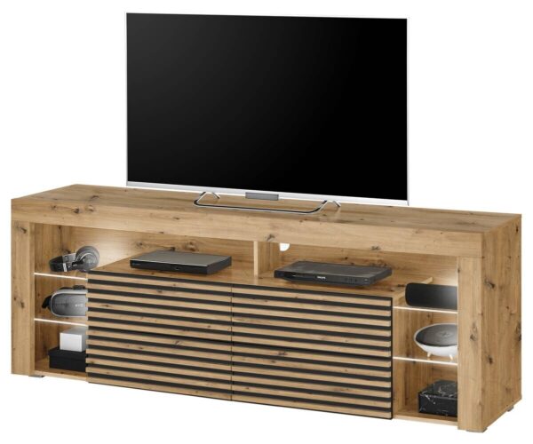 TV-Lowboard Goal 2.0 Eiche Artisan Nachbildung B/H/T: ca. 179x67x44 cm TV-Lowboard Goal 2.0 Eiche Artisan Nachbildung B/H/T: ca. 179x67x44 cm – Bild 2
