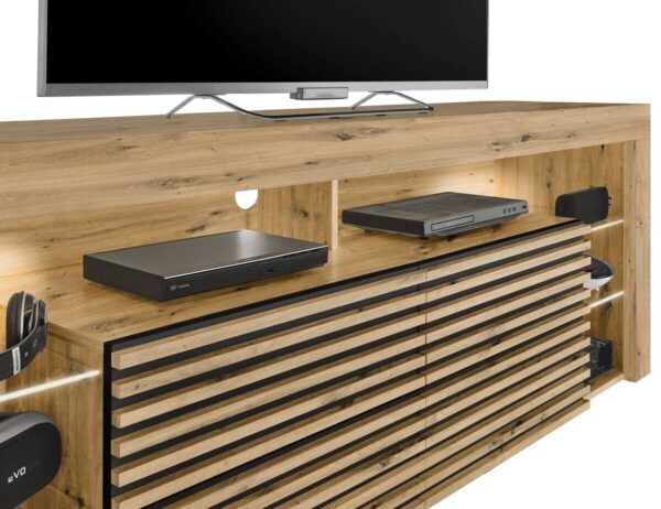 TV-Lowboard Goal 2.0 Eiche Artisan Nachbildung B/H/T: ca. 179x67x44 cm TV-Lowboard Goal 2.0 Eiche Artisan Nachbildung B/H/T: ca. 179x67x44 cm – Bild 3
