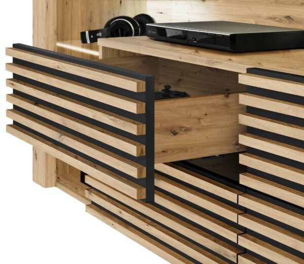 TV-Lowboard Goal 2.0 Eiche Artisan Nachbildung B/H/T: ca. 179x67x44 cm TV-Lowboard Goal 2.0 Eiche Artisan Nachbildung B/H/T: ca. 179x67x44 cm – Bild 4