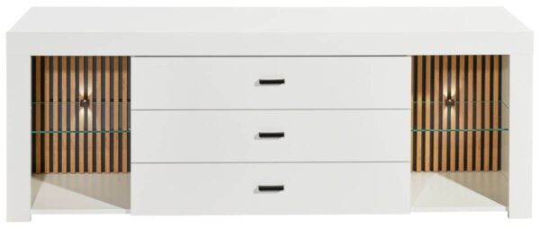 TV-Lowboard Rosalie weiß Eiche Evoke Coast Nachbildung B/H/T: ca. 179x67x44 cm TV-Lowboard Rosalie weiß Eiche Evoke Coast Nachbildung B/H/T: ca. 179x67x44 cm – Bild 2