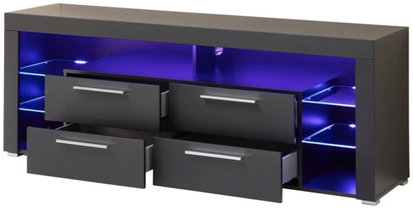 TV-Lowboard Goal Carbon schwarz Carbon Optik B/H/T: ca. 179x66x44 cm – Bild 2